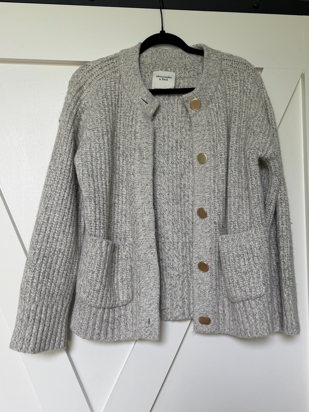 Abercrombie & Fitch Heather Gray Button-Up cardigan XS